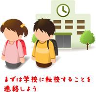 学校に転校のことを伝えよう